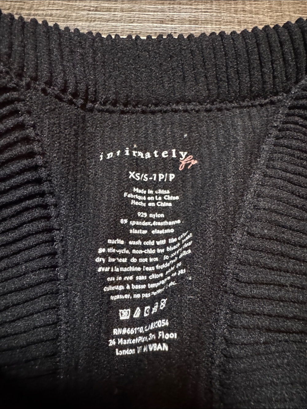 Black Ribbed Racerback Tank Top - Picture 2 of 3